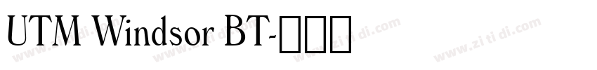 UTM Windsor BT字体转换